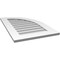 Ekena Millwork Quarter Round Top Right Surface Mount PVC Gable Vent w/ 3-1/2"W x 1"P Standard Frame, 20"W x 32"H GVPQR20X3201SN - alternate 5